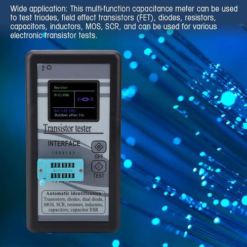 جهاز اختبار الترانزستور، جهاز اختبار الترانزستور الرقمي بشاشة LCD متعددة الوظائف M328 0.5Ω - 50MΩ يستخدم لاختبار الصمامات الثلاثية والترانزستورات ذات التأثير الميداني (FET) والصمامات الثنائية والمقاومات in Saudi Arabia
