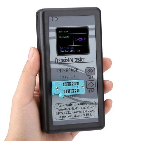 جهاز اختبار الترانزستور، جهاز اختبار الترانزستور الرقمي بشاشة LCD متعددة الوظائف M328 0.5Ω - 50MΩ يستخدم لاختبار الصمامات الثلاثية والترانزستورات ذات التأثير الميداني (FET) والصمامات الثنائية والمقاومات in Saudi Arabia