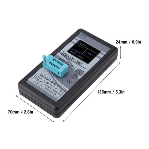 جهاز اختبار الترانزستور، جهاز اختبار الترانزستور الرقمي بشاشة LCD متعددة الوظائف M328 0.5Ω - 50MΩ يستخدم لاختبار الصمامات الثلاثية والترانزستورات ذات التأثير الميداني (FET) والصمامات الثنائية والمقاومات in Saudi Arabia