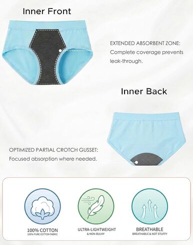Washable Incontinence Underwear for Girls,Leakproof Training Pants for big Kids, Bedwetting Nighttime Underwear in Saudi Arabia