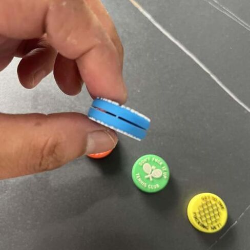 4 Pcs Colorful Spicy/Aggressive Reminder to Keep You On Your Tennis Game, Tennis Vibration Dampener, Tennis Racket Dampener, The Best Tennis Gift for Every Player and Team Tennis Vibration Dampeners in Kuwait