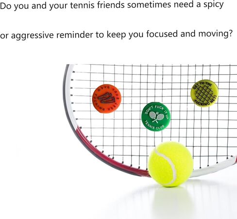4 Pcs Colorful Spicy/Aggressive Reminder to Keep You On Your Tennis Game, Tennis Vibration Dampener, Tennis Racket Dampener, The Best Tennis Gift for Every Player and Team Tennis Vibration Dampeners in Kuwait
