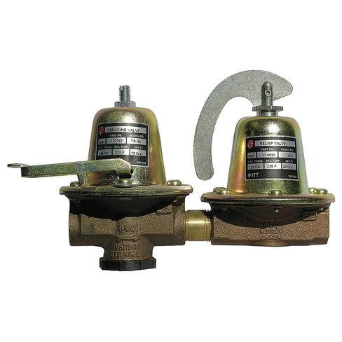 صمام تخفيض الضغط ثنائي الوحدة F-3 من Bell & Gossett مع تعبئة سريعة، وصلة Npt مقاس 1/2 بوصة، نحاس in Kuwait