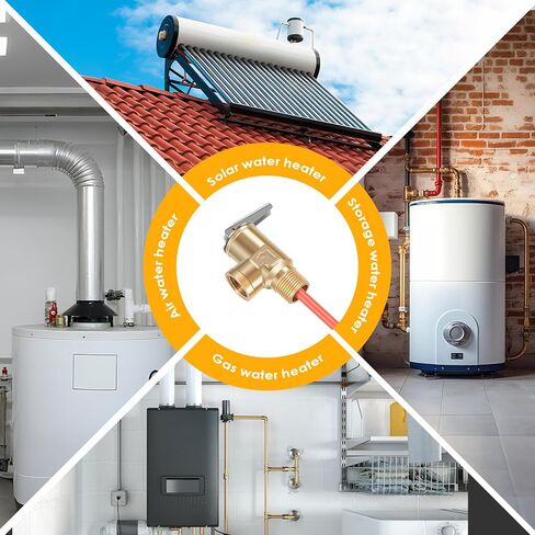 1/2 "NPT RV 0.7MPa صمام تخفيف درجة الحرارة والضغط، صمام أمان نحاسي سميك، صمام تخفيف درجة الحرارة والضغط لسخان المياه RV لخزانات سخان المياه الساخنة (DN15-1pc) in Kuwait