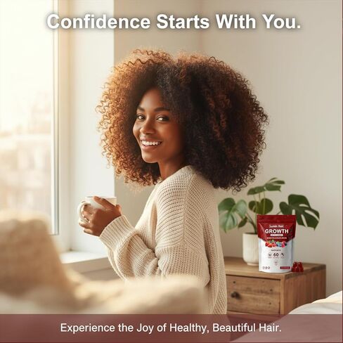 Growth Gummies for Black Women, 60 Vegan Gummies, Daily Hair Nourishment with Biotin, Collagen & Botanical Extracts, Supports Healthy Hair Growth & Strength in Saudi Arabia