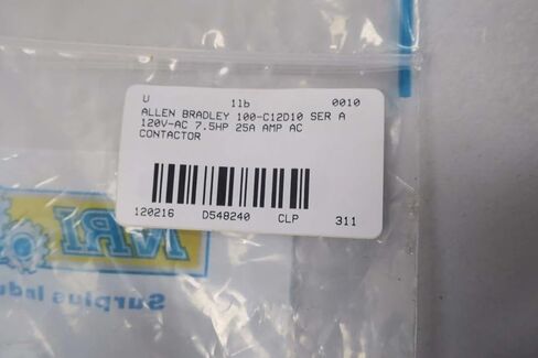 ألين برادلي 100-C12D10 SER A 120V-AC 7.5HP 25A أمبير تيار متردد D548240 in Kuwait