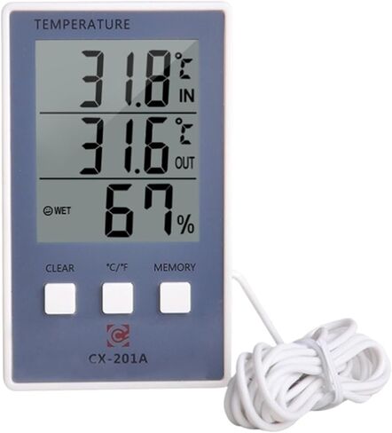 Digital Thermometer Hygrometer Indoor Outdoor Temperature Humidity Meter LCD Display Sensor Probe in Saudi Arabia