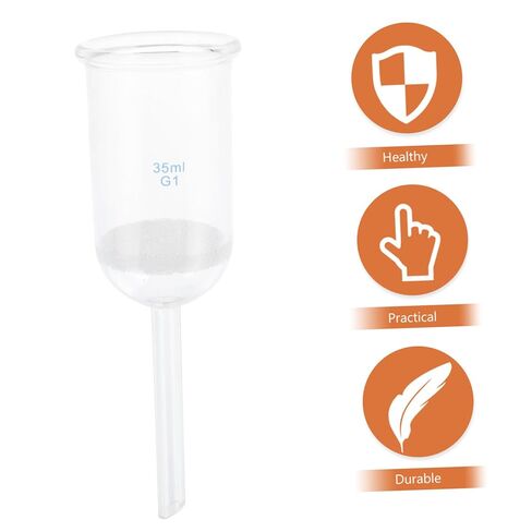 LIFKOME Acid Resistant Glass Filtering Funnel 35Ml Sand Funnel for Laboratory Experiments and Liquid Filtration in Saudi Arabia