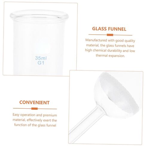 LIFKOME Acid Resistant Glass Filtering Funnel 35Ml Sand Funnel for Laboratory Experiments and Liquid Filtration in Saudi Arabia
