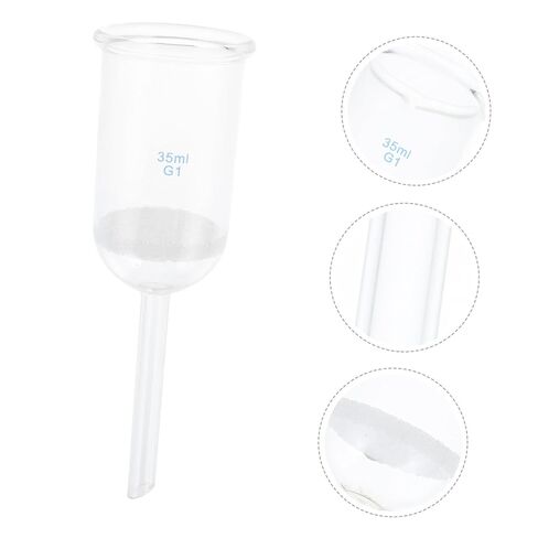 Glass Sand Core Funnel 35Ml Acid-Resistant Glass Filtering Funnel for Laboratory Experiments and Chemical Use in Saudi Arabia