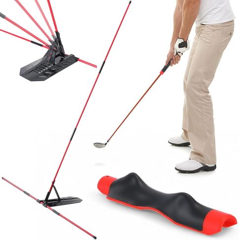 Golf Alignment Sticks and Golf Swing Trainer with Angle Plate/Holder Sets for Aiming, Putting, Golfs Grip Trainer Aid Enhance Grip Strength, Precision, and Swing Technique in Saudi Arabia