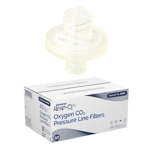 Dynarex 33087 Oxygen CO2 Pressure Line Filter, Pack of 50 in Saudi Arabia