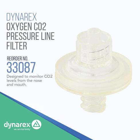 Dynarex 33087 Oxygen CO2 Pressure Line Filter, Pack of 50 in Saudi Arabia