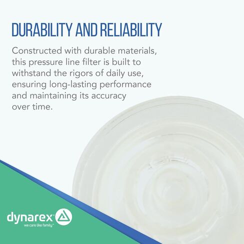 Dynarex 33087 Oxygen CO2 Pressure Line Filter, Pack of 50 in Saudi Arabia