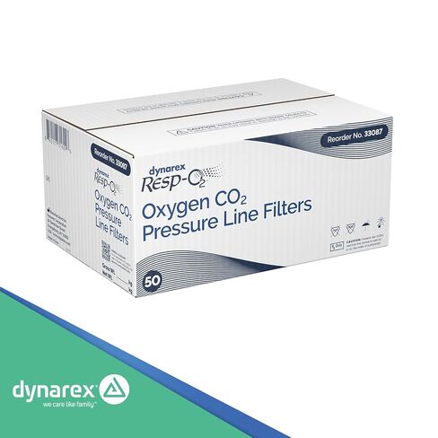 Dynarex 33087 Oxygen CO2 Pressure Line Filter, Pack of 50 in Saudi Arabia