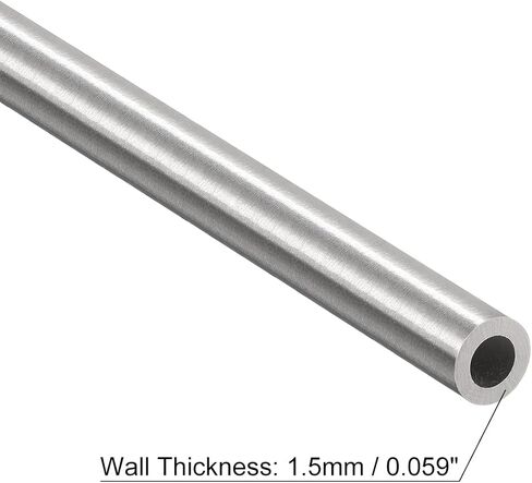 304 Stainless Steel Capillary Tube, OD 7mm x 1.5mm Wall Thick 250mm Length Metal Tubing for Industry Machinery, 2Pcs in Saudi Arabia