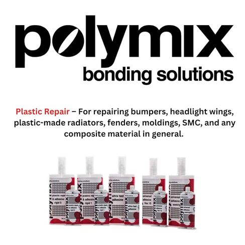 Polymix Universal Adhesive Flex 15 Multipurpose Plastic Repair and Adhesive 200ml Cartridge & Two Application Mixing Nozzles in Kuwait