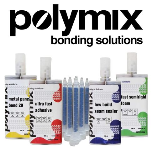 Polymix Universal Adhesive Flex 15 Multipurpose Plastic Repair and Adhesive 200ml Cartridge & Two Application Mixing Nozzles in Kuwait