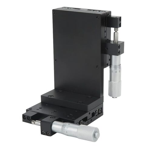 Manual Linear Stage Precision Durable XZ Axis Sliding Table for Optical Alignment Laboratory Testing Black Anodized Aluminum Alloy 80x80mm 59N Load in Kuwait