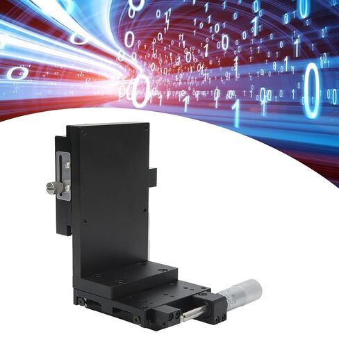 Manual Linear Stage Precision Durable XZ Axis Sliding Table for Optical Alignment Laboratory Testing Black Anodized Aluminum Alloy 80x80mm 59N Load in Kuwait