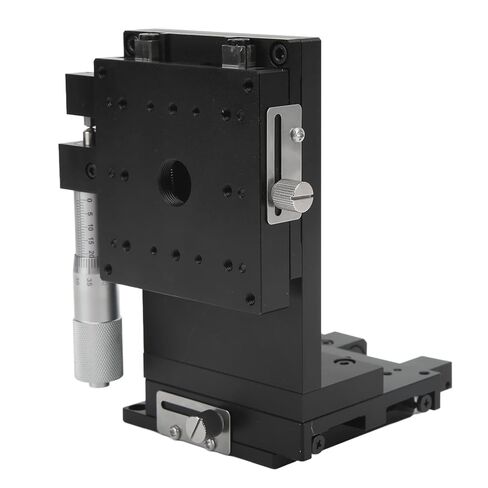 Manual Linear Stage Precision Durable XZ Axis Sliding Table for Optical Alignment Laboratory Testing Black Anodized Aluminum Alloy 80x80mm 59N Load in Kuwait