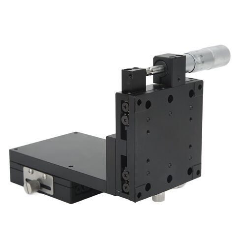 Manual Linear Stage Precision Durable XZ Axis Sliding Table for Optical Alignment Laboratory Testing Black Anodized Aluminum Alloy 80x80mm 59N Load in Kuwait