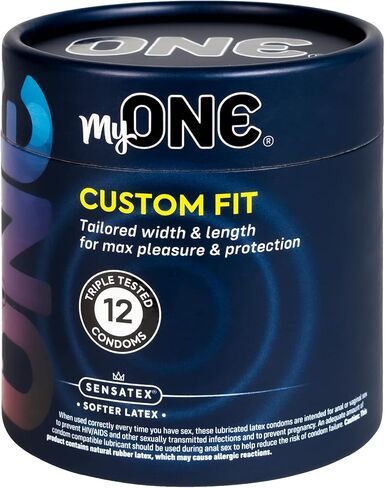 MyONE Custom Fit Larger Sized Condoms | Tailored Width & Length | Max Pleasure | Triple Tested Softer Latex | Lubricated | Nontoxic, Vegan, Non-GMO | 57G: Wide (57), Length 6.5" (G) in Saudi Arabia