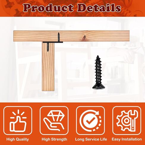 30 Pcs Figure 8 Fastener with Screws, Table Top Fasteners,Heavy Duty 12 Gauge Steel Desk Top Connectors, Solid Steel Fastener Clips for Tabletop Desk and Furniture Installation (Black) in Saudi Arabia