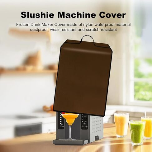 Dust Cover for Iceman by Chefman Slush-Ease 68oz Slushie Machine,Heavy Protective Frozen Drink Maker Cover Case for SLUSHi Slushy Machine for Home,Dustproof Nylon Lid (Brown) in Saudi Arabia