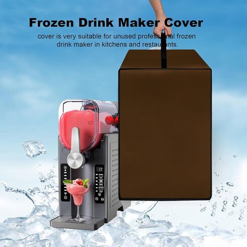 Dust Cover for Iceman by Chefman Slush-Ease 68oz Slushie Machine,Heavy Protective Frozen Drink Maker Cover Case for SLUSHi Slushy Machine for Home,Dustproof Nylon Lid (Brown) in Saudi Arabia