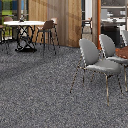 ALTRUISTIC Heavy Duty Commercial Carpet Tiles, 24" x 24", Non-Slip Soft Square Floor Tile, 18 Pieces/72 sq ft, FlexLok Tabs Included, for Office Bedroom Living Room Kitchen Garage Gym (1 Box, Gray) in Saudi Arabia