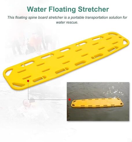 Lifesaving Spine Board Stretcher for Kids & Adults - Lightweight PE Plastic Emergency Rescue Floatation Board, CPR Safety Device, 138x35x5cm(54.3x13.8x2in) in Saudi Arabia