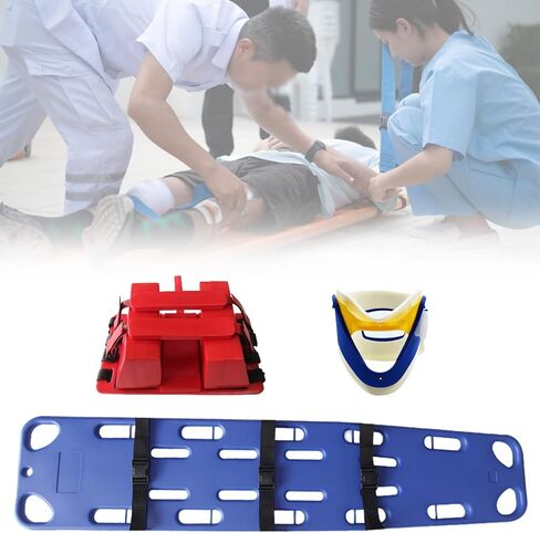 Emergency Rescue Spine Board - Lightweight Portable Stretcher for Water Rescue, First Responders & Training Scenarios, Ergonomic Porous Grip, Durable Green Medical Equipment, Orange in Saudi Arabia