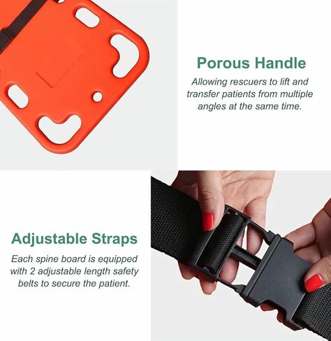 Aquatics Swimming Pool Rescue Board, Waterproof Spine Immobilizer Stretcher for First Aid, Life-Saving Backboard, Compact Design for Emergency Water Rescue, 184x45x5.5cm(72.5x17.7x2.2in) in Saudi Arabia