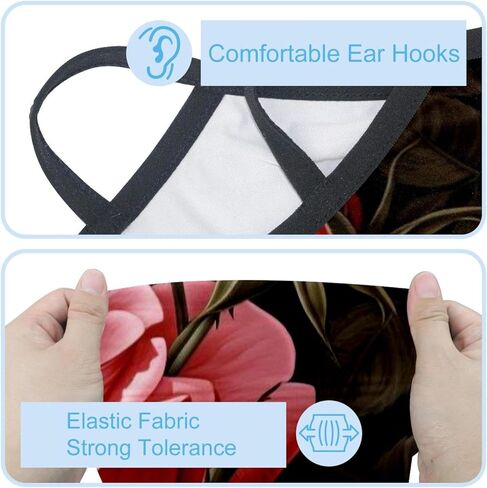 4 Pack Rose Fishing Neck Gaiter - UV Face Mask Sun Protection for Men & Women in Saudi Arabia