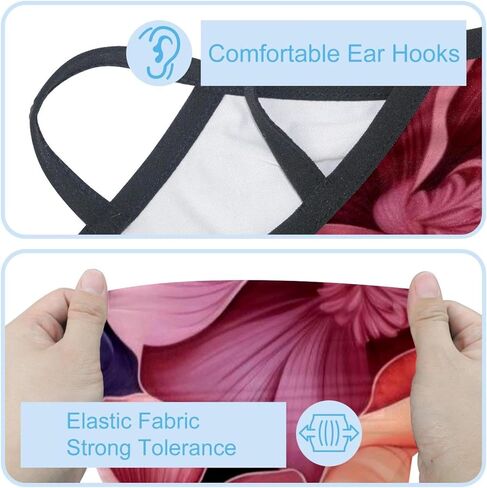 4 Pack Rose Fishing Neck Gaiter - UV Face Mask Sun Protection for Men & Women in Saudi Arabia