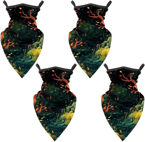 4 قطع من قناع الرقبة اليراع، قناع وجه مسامي للتبريد وحماية من الأشعة فوق البنفسجية، وشاح للمشي لمسافات طويلة للرجال والنساء in Kuwait