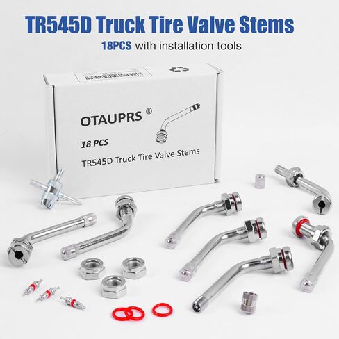 صمام نصف إطار ، ساق ، TR545D 60 درجة صمام ساق (18 جهاز كمبيوتر) ، سيقان صمام الإطارات الثقيلة لإطارات الشاحنات والحافلة ، صمامات شبه شاحنة تنبع لمدة 22.5 و 24.5 عجلات ألمنيوم Alcoa in Kuwait