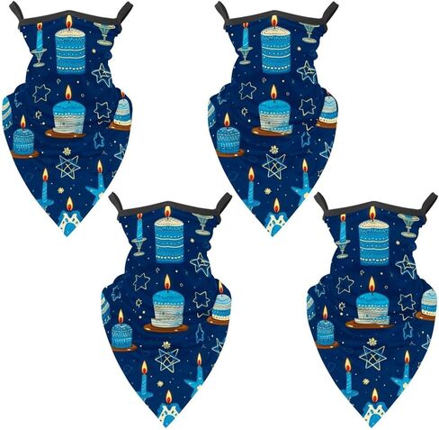 4 قطع من وشاح هانوكا شانوكا الواقي من الأشعة فوق البنفسجية، قناع رقبة صيفي مبرد للرجال/النساء in Kuwait