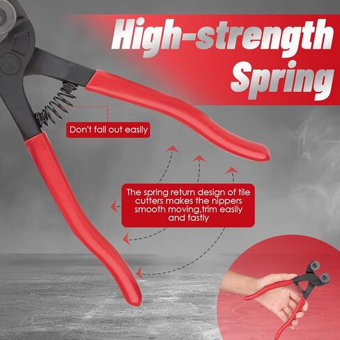 كماشة بلاط زجاجي مقاس 7 بوصات، قصافة فسيفساء زجاجية بعجلات شديدة التحمل، كماشة زجاجية بمقبض مطاطي ناعم للزجاج الملون، وأدوات فسيفساء بلاط السيراميك مع شفرتين بديلتين، ومفتاح ألين in Kuwait