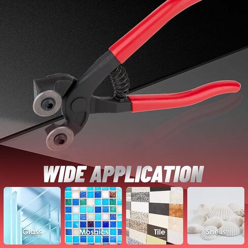 كماشة بلاط زجاجي مقاس 7 بوصات، قصافة فسيفساء زجاجية بعجلات شديدة التحمل، كماشة زجاجية بمقبض مطاطي ناعم للزجاج الملون، وأدوات فسيفساء بلاط السيراميك مع شفرتين بديلتين، ومفتاح ألين in Kuwait