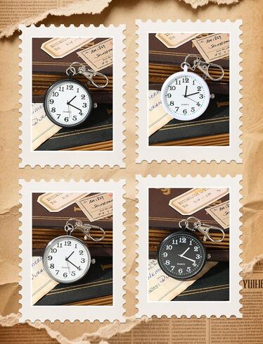 Quartz Pocket Watch, Portable Clip on Watch with Keychain Outdoor for Men and Women in Saudi Arabia
