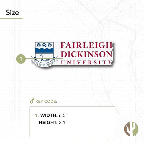 Desert Cactus Fairleigh Dickinson University Sticker FDU Knights Devils Vinyl Decal Laptop Water Bottle Car Scrapbook (IND 00001) in Saudi Arabia