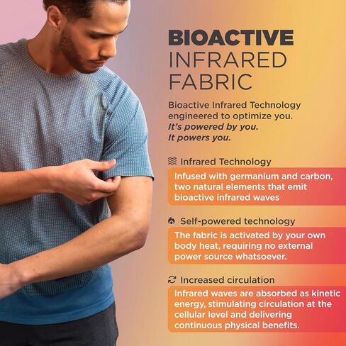 قميص رياضي للرجال من Incrediwear يعمل بالأشعة تحت الحمراء - قميص للتمرين عالي الأداء للرجال يعزز الدورة الدموية ويسرع عملية التعافي من الارتداء النشط in Kuwait