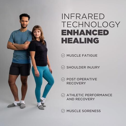 قميص رياضي للرجال من Incrediwear يعمل بالأشعة تحت الحمراء - قميص للتمرين عالي الأداء للرجال يعزز الدورة الدموية ويسرع عملية التعافي من الارتداء النشط in Kuwait