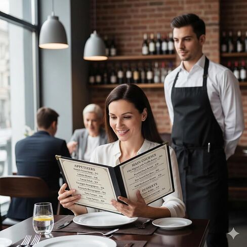 أغطية القائمة 8.5 × 11 بوصة - 3 صفحات 6 مشاهدات أغطية قائمة المطاعم، كتيب قائمة بلاستيكي متين للاستخدام اليومي في المطاعم in Kuwait