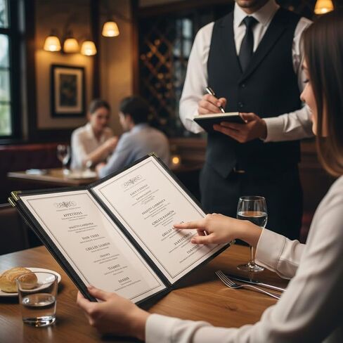 أغطية القائمة 8.5 × 11 بوصة - 3 صفحات 6 مشاهدات أغطية قائمة المطاعم، كتيب قائمة بلاستيكي متين للاستخدام اليومي في المطاعم in Kuwait