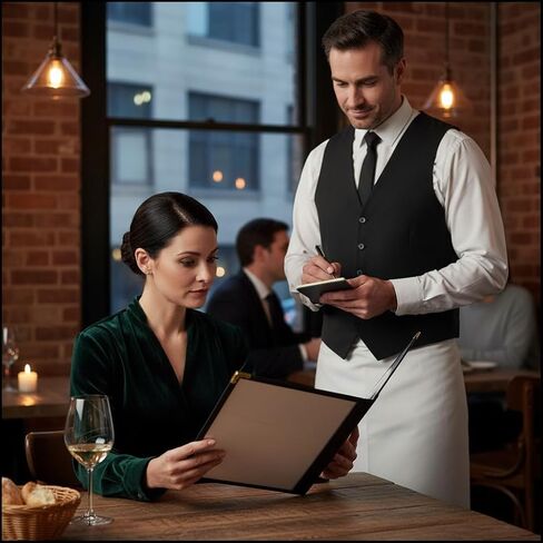 أغطية القائمة 8.5 × 11 بوصة - 3 صفحات 6 مشاهدات أغطية قائمة المطاعم، كتيب قائمة بلاستيكي متين للاستخدام اليومي في المطاعم in Kuwait