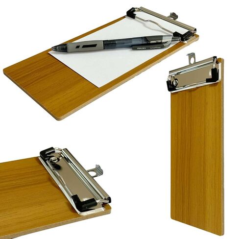 10Pcs High - Density Wood Board Check Presenter, Mini Clipboard & Menu Holder for Restaurants, Cafe, Office, 8x4inch with Hook (10, High - Density Wood Board, 8"x4") in Kuwait