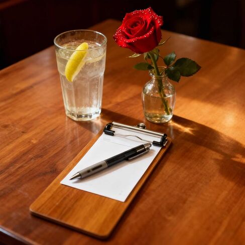 10Pcs High - Density Wood Board Check Presenter, Mini Clipboard & Menu Holder for Restaurants, Cafe, Office, 8x4inch with Hook (10, High - Density Wood Board, 8"x4") in Kuwait